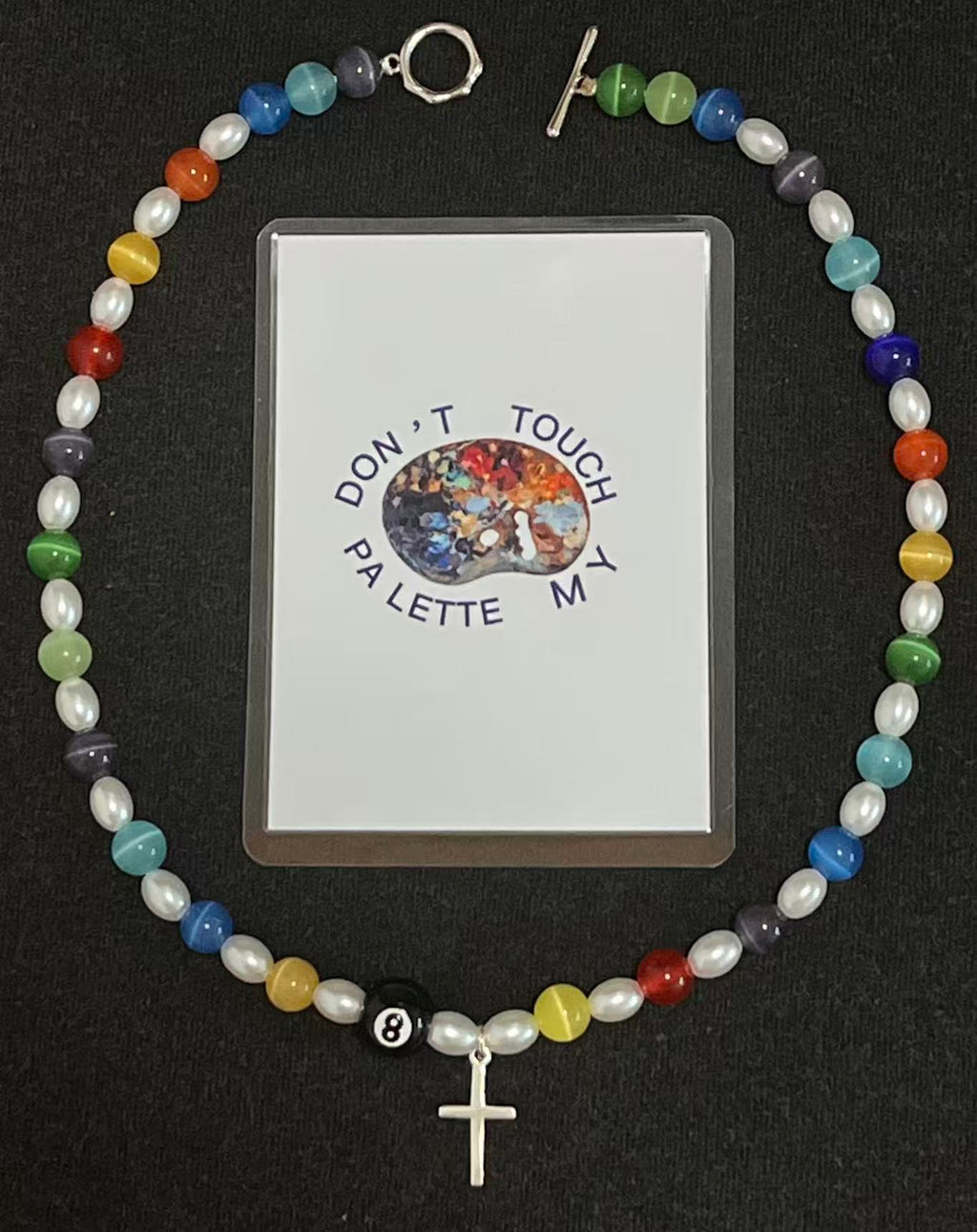 The "Chroma Rebel" Y2K Cat-Eye Cross Necklace — Rebel 8 Edition